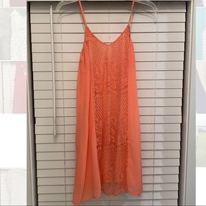 Coral/orange lace dress